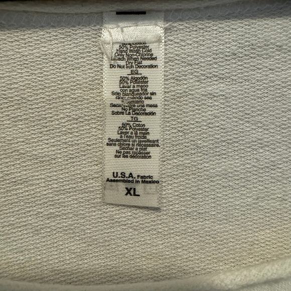 EUC Cleveland Cavaliers Cavs Glittery Sparkle Off Shoulder Raw Hem Top XL - Picture 4 of 7